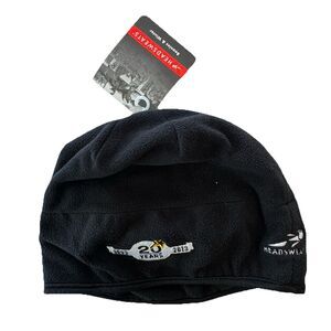 Headsweats Performance Beanie Black Fleece Cycling Hat 20 Years Anniversary CAF
